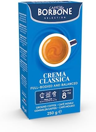 Caffè Borbone Ground Coffee, Crema Classica, Premium Coffee Blend, Full-Bodied, Balanced, Creamy and Smooth Taste, Made in Italy - 8.8 ounce (Pack of 4)