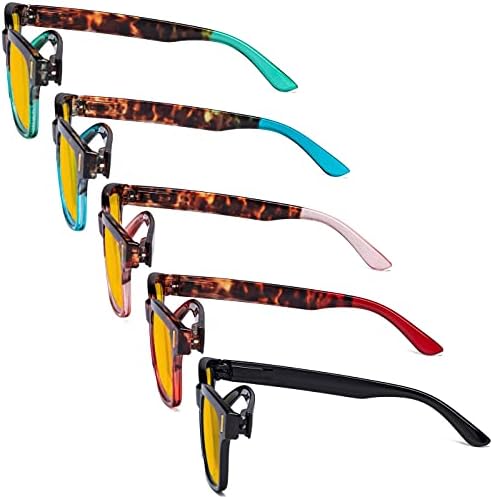 Eyekepper 5-pack Large Frame Reading Glasses - Stylish Reader Eyeglasses for Men Women Reading