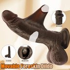 Realistic Huge Dildo with Big Swinging Balls Sex Toys, 9.05“ Long Dildos for Anal G spot Stimulate, Soft Liquid Silicone Didlo with Suction Cup, Real Skin Thick Anal Dildo for Men Women Couples