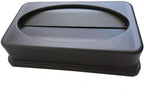 Restaurantware LID ONLY: RW Clean 1 Swing Top Trash Bin Lid Fits 23 Gallon Trash Can - Two Flaps Black Plastic Lid For Waste Basket Heavy-Duty Trash Can Sold Separately
