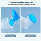 Urinal Bottle for Male Female, Spill Proof Thick Plastic Pee Urinal Bottle for Incontinence, Portable Male Elderly Bedridden Patient Urine Pee Bottle Large Capacity for Health Care(800ml Female)
