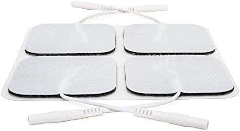 reserv 2" x 2" Premium Re-Usable Self Adhesive Electrode Pads for TENS/EMS Unit, Fabric Backed Pads with Premium Gel (Latex Free) (1/2 Pack (20 electrodes)