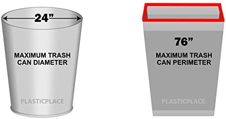 Plasticplace 55-60 Gallon Trash Bags │ 1.2 Mil │ Red Heavy Duty Garbage Can Liners │ 38” x 58” (50 Count), 250 (Pack of 1)