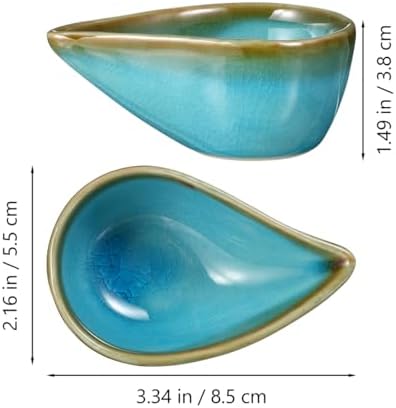 KALLORY Essential Oil Mixing Dish, Ceramic Facial Mask Mixing Bowl Aroma Oil Holder Small Spa Dishes for Salon