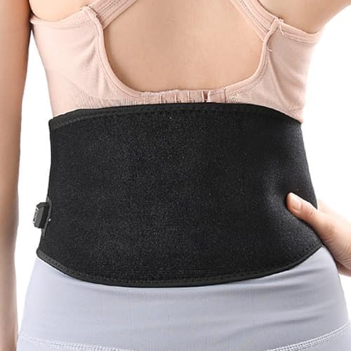 USB Heating Waist Belt 3 Level Temperature Adjustable Lower Back Brace for Elderly Women Men, Fine Sewing Thread Premium Material for Effective Comfort