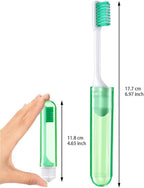 Tvoip 4 Pieces Portable Folding Toothbrush Super Soft Bristle Travelling Toothbrush Fold Travel Camping Hiking Outdoor Easy to Take Teethbrush