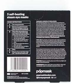 Popmask Starry Eyes Self Heating Steam Eye Masks Supports Dry Eyes, Migraine, Headache, Allergy, Fragrance Free for Sensitive Skin. Natural Heat Relief, Soothing, Moisturising, Unisex 5 Pack