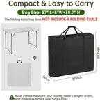 6 Ft Folding Table Storage Bag-Water-Resistant Heavy Duty Large Carrying Bag for Transport Organizer with Pocket & Shoulder Straps | 37" L X 5" W X 30.7" H | Storage Bag Only