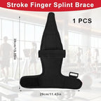 Stroke Finger Splint Brace Ability, Finger Rehabilitation Auxiliary Training Gloves for Elderly Patients, Anti-Spasticity Hand Therapy Equipment for Fist Stroke Hemiplegia Hand Training, Red