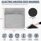 Electric Heated Pad Foot Warmer for Men and Women with Double-Sided Heated, Under Desk,Bed,Office,Home, 3 Timers 9 Fast Heating Settings, Soft and Breathable Perfect Relaxation