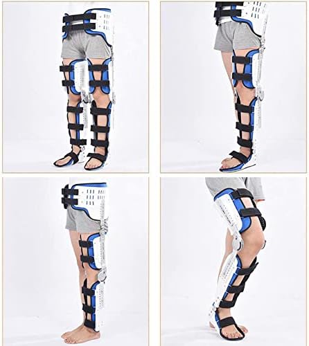 Hip Knee Ankle Foot Orthosis Braces with Walking Boots, Adjustable Full Leg Stabilizer Knee Orthosis Splint for Hip Fracture Rehabilitation Equipment Fixed Brace