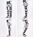 Hip Knee Ankle Foot Orthosis Braces with Walking Boots, Adjustable Full Leg Stabilizer Knee Orthosis Splint for Hip Fracture Rehabilitation Equipment Fixed Brace