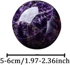 50-60mm Natural Amethyst Crystal Ball, Hand Polished Purple Quartz Sphere, Reiki Healing Decorative Sphere, Chakra Energy Stone Crafts, Feng Shui Home Desktop Ornament, Collectible Crystal Gift