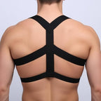 Men's Elastic Harness Belt Costume Body Chest Harness Belt for Men, Shoulder Sexy Punk Body Harness, Adjustable Buckle Clothes Outfits, Nightclub Cosplay Clubwear