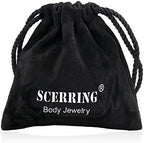 SCERRING Fake Nipple Ring Stainless Steel Non-Piercing Nipple Rings Clip On Nipplerings Faux Body Piercing Jewelry for Women Men 11 Pairs