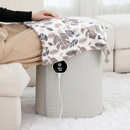 2026 New Under Desk Leg Warmer for Office, Office Legs Warmers Under Desks, 5 Seconds Heating, 8-Speed Adjustment, 360° Fully Enclosed Heating, Portable Folding Electric Heating Foot Warmer (Grey)