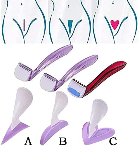Bikini Trimmer Shaver for Women, Women Dedicated Privates Shaver, Pubic Hair Razor and Bikini Shaving Stencil, Female Intimate Shaping Tool