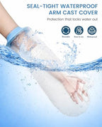 Kids Waterproof Arm Cast Covers for Shower & Bath, Reusable Arm Cast Protector to Keep Cast Dry, Comfortable & Durable for Daily Use, After Surgery, Broken Arm, Wound or Bandage (Arm-M)