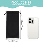 200 Pcs Microfiber Glasses Case Pouch Bag Sleeve, Soft Sunglasses Storage with Drawstring Closure for Men Women, Black