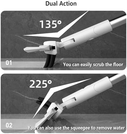 Air Broom as Seen on Tv, Multifunction with 49 Long Handle Silicone Broom, Air Broom and Dustpan as Seen on Tv for Concrete Floor,Bathroom Tile