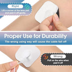 24 Pack TENS Unit Replacement Pads, Long-Lasting Snap Electrodes Latex-Free TENS Pads Set Compatible with Most TENS EMS Devices Using 3.5mm Button Lead Wires