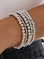 5Pcs Gold Beaded Bracelets 14K Gold Bracelets for Women Bracelet Stack Trendy Stretch Bead Bracelets Silver Bead Bracelet Dainty Jewelry for Women