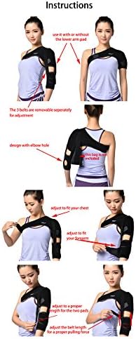 airgoesin Shoulder Brace Support Arm Sling for Stroke Hemiplegia Subluxation Recovery, Left Shoulder