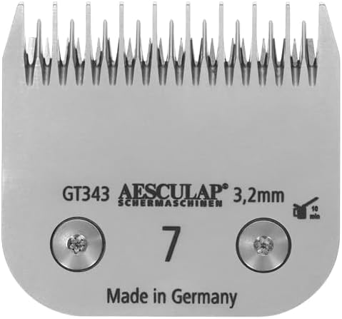 Kerbl GT343 SnapOn Aesculap Shaving Heads, 7 Shaving Heads, 3.2 mm Cutting Length, Pack of 50