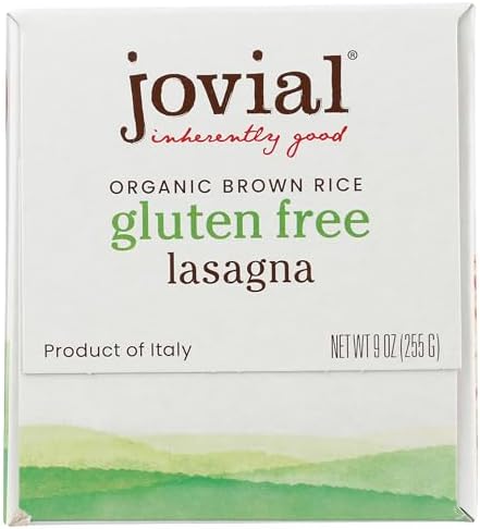 Jovial Organic Gluten Free Brown Rice Pasta, Lasagna, 9 Ounce