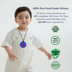 Chew Necklaces for Sensory Kids Boys, 6 Pack Chewy Necklace Sensory Toys for Kids with Autism, ADHD, SPD, Silicone Adult Chew Toys Teething Necklace Reduce Chewing Biting Fidgeting