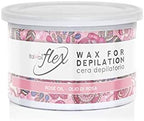 ItalWax Rose Oil Flex Liposoluble Transparent Wax Soft Strip Wax 14 oz.