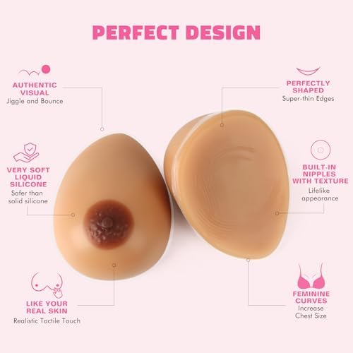 IVITA Silicone Breast Form Fake Boobs Fake Breast Bra Enhancers inserts for Mastectomy Prosthesis