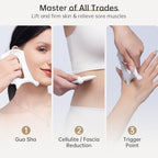 Body Gua Sha Tool,6-in-1 Gua Sha Facial Tools for Lymphatic Drainage,Ceramic Body Guasha Massager Tool for Stress Relief,Trigger Point Tool for Fascia Massage, Korean 괄사 Guasha Tool for Women Gifts