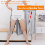 Unisex Fracture Pants,Bedridden Patient Clothing,Disability Clothing,Zippers Full Open Adult crotchless pants