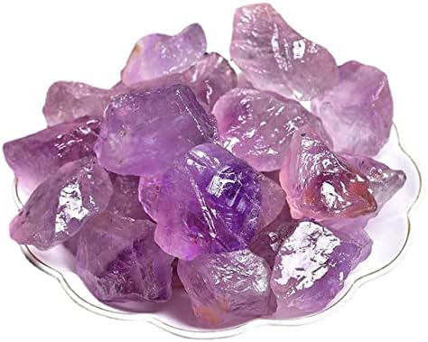 Amethyst Raw Crystals, Large 1.25-2.0" Healing Crystals Natural Rough Stones Crystal for Tumbling, Cabbing, Fountain Rocks, Decoration, Polishing, Wire Wrapping, Wicca & Reiki