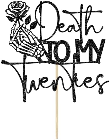 Death to My Twenties Cake Topper, Rip Twenties Decorations, Funeral Birthday Party Decor, Rip to My 20s, 30th Birthday Party Decorations, Black Glitter