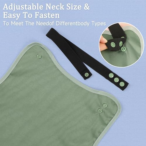 Adult Bibs-3 Pcs Washable Clothing Protector with Upgraded Crumb Catcher