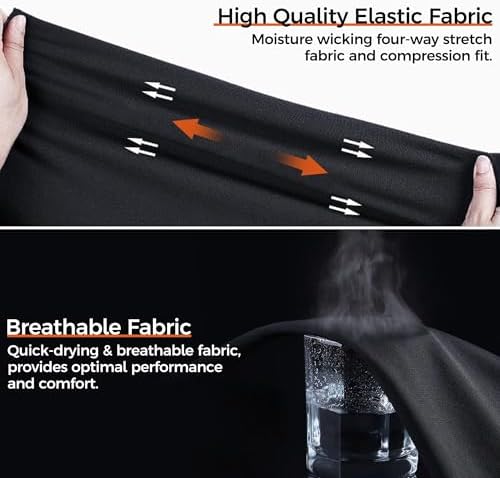 COOLOMG Sports Compression Leg Sleeve Basketball Football Long Knee Protection Knee Brace Undersleeve for Men & Women Youth