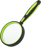 2 Pack 10X Magnifying Glass, Large Handheld Magnifier Magnafying. Glasses for Kids/Seniors Reading, 3 Inch Shatterproof Lupa Magnify Glass Lens, Rubber Handle
