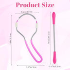 4 Pcs Spring Hair Remover for Face, Spring Epilator Dual-Design Facial Tool Set, Reusable Face Threading Tool with Loop and Straight Shapes for Upper Lip Cheek Brow Hair Removal