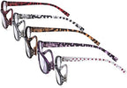Eyekepper 5 Pack Reading Glasses with Small Lens for Women - Cute Ladies Readers with Polka Dots Arms +2.00