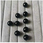 Natural Black Obsidian Healing Crystal Sphere Balls Quartz Gemstones Small Size Pack of 10 for Healing, Reiki, Home Office Decoration, Jewelry Making (Black Obisdian, 0.78")