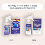 Truly Free Heavy Duty Degreaser - Grease Remover & Grime Cleaner for Kitchen, Automotive & More, Household Cleaning Supplies, Fragrance-Free, Includes 16 oz Reusable Empty Bottle + Two Fills, 3 oz ea.