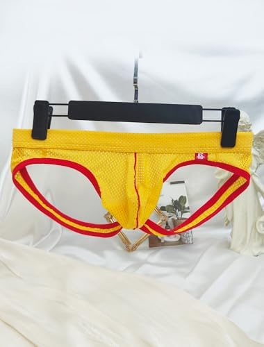 KAREN SPACE Men's Jock Strap Breathable Mesh Sexy Mens Underwear Athletic Supporters for Men