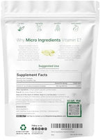 Micro Ingredients Vitamin E 400IU, 300 Softgels | Pure Vitamin E Oil Pills | Antioxidant Supplements for Skin, Face, Heart, & Immune Health | Non-GMO, Gluten Free*