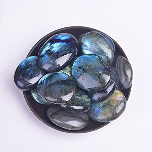 Labradorite Healing Crystal Stones, 1.25-2.0" Large Reiki Healing Gemstones Natural Tumbled Polished Stones for Energy Witchcraft Therapy Meditation