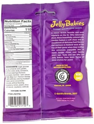 Jelly Babies - Pack of 3 - Fruity English-Style Baby Shaped Gummies - 5.29 oz. Bags