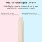 Tuanse 3 Pcs Long Hot Water Bottle with Cover 70 Fl Oz(2 Liter) Rubber Hot Water Bag for Pain Relief for Women Girl Seniors