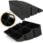 2PCS Driveway Curb Ramps 5" Rise Height Curb Ramp Interlock Curb Ramps for Driveway Low Cars Vehicles SUV Truck Motorcycle Wheelchair Bike