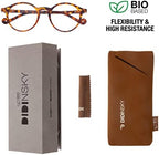 DIDINSKY readers presbyopia reading glasses anti blue light for men and women. Rubber touch, flexible temples and anti-reflective lenses. Havana +1.0 - UFFIZI BIO